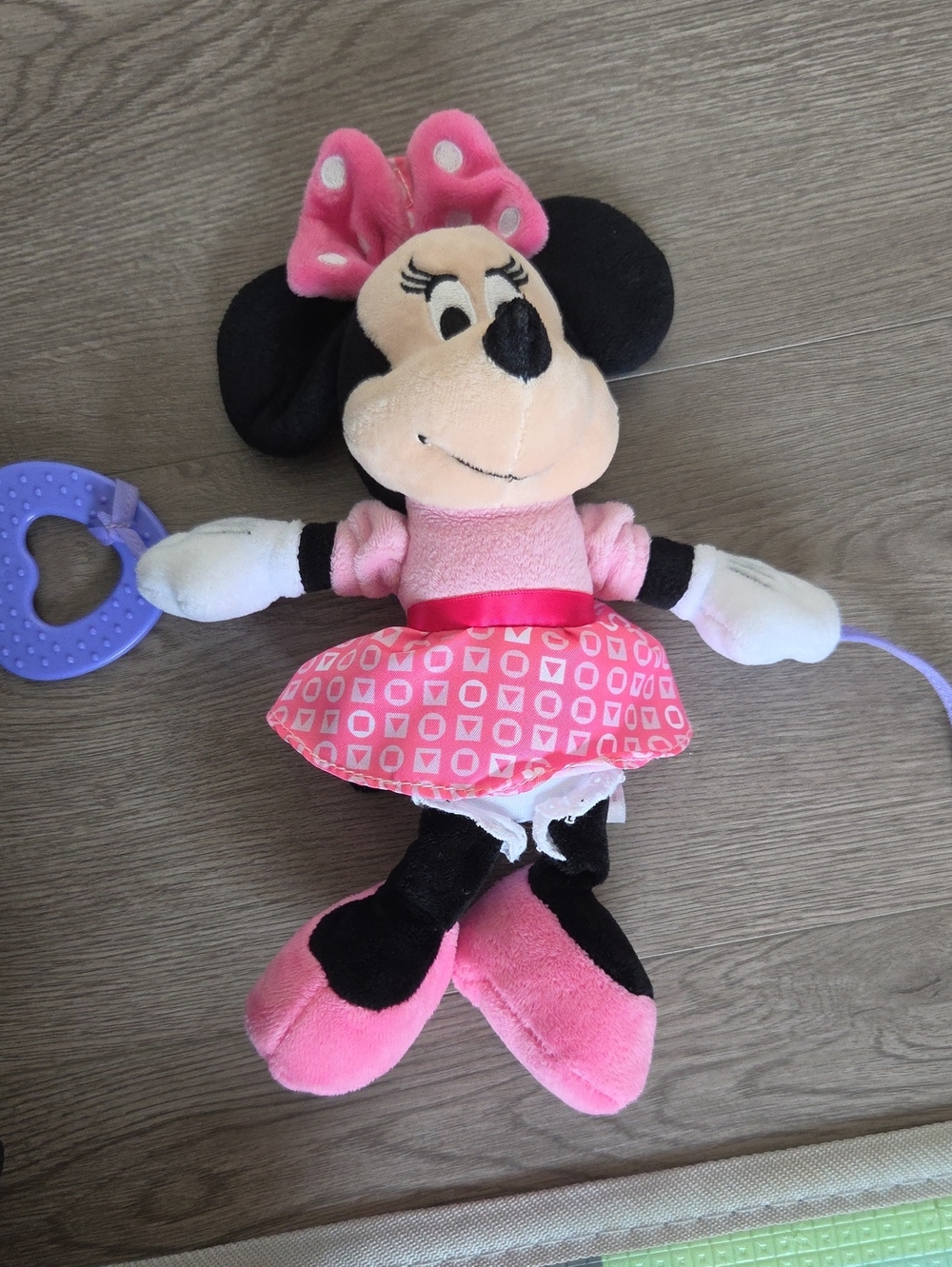 Disney Pink Minnie Mouse Plush Doll with Polka Dot Bow